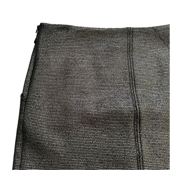 Diane Von Furstenberg Skirt Katinko Silver Metallic A-Line Skirt Size 10 - Picture 7 of 12